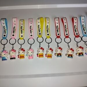 Hello Kitty Keychain Collection - Pink, Yellow, Red